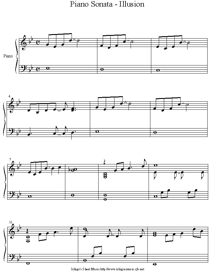 Piano Sonata - Illusion钢琴曲谱（图1）