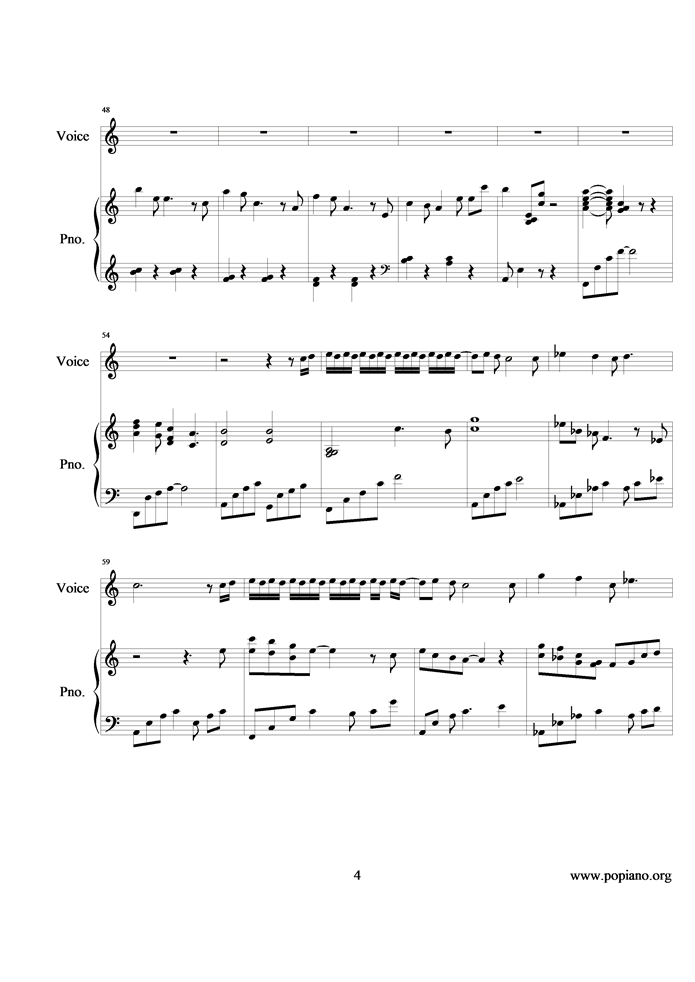 彩虹钢琴曲谱（图4）