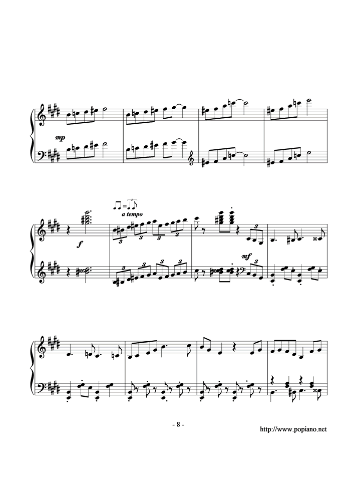 A Wish to the Moon钢琴曲谱（图8）