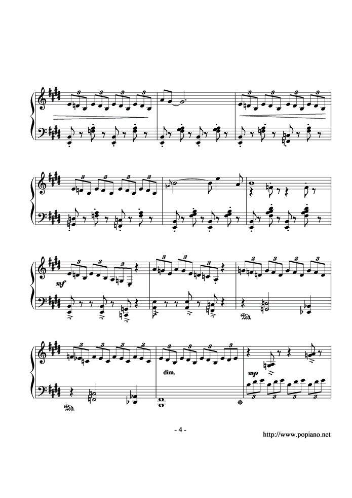 A Wish to the Moon钢琴曲谱（图4）