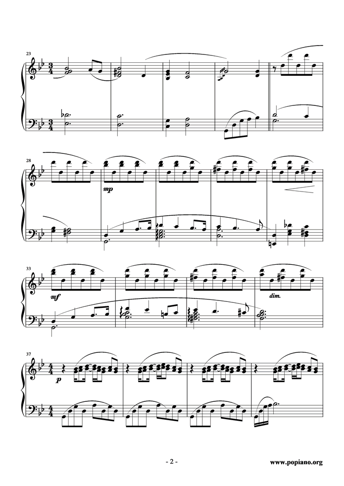 花火钢琴曲谱（图2）