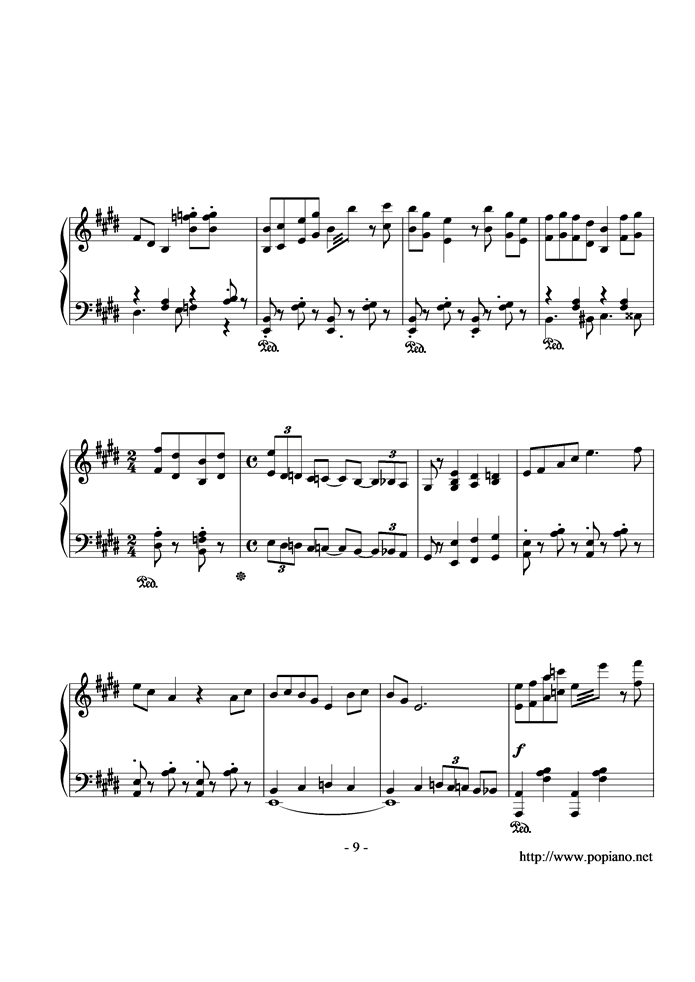 A Wish to the Moon钢琴曲谱（图9）