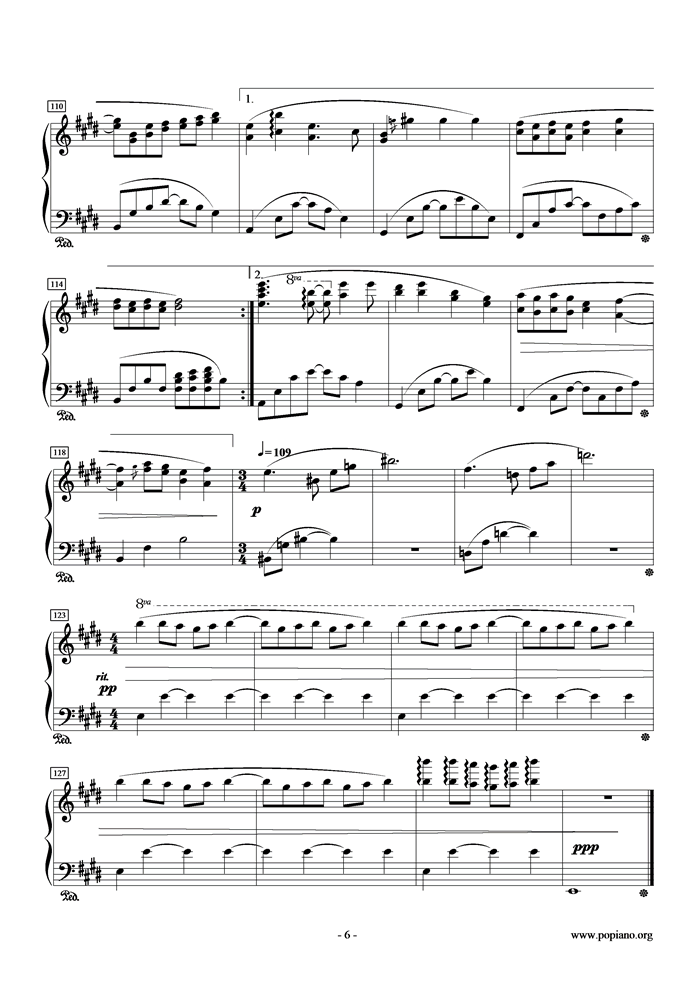 不可思议钢琴曲谱（图6）