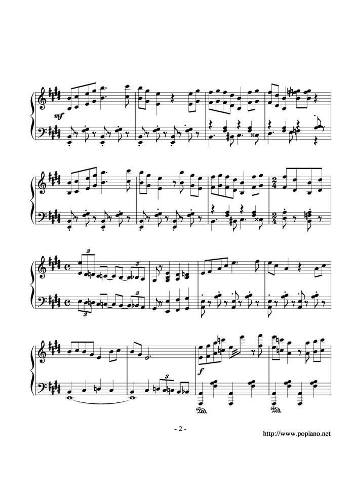 A Wish to the Moon钢琴曲谱（图2）