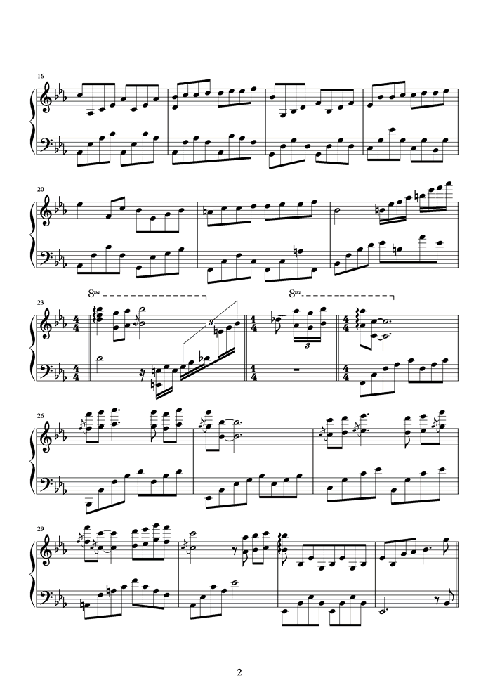 Bilitis钢琴曲谱（图2）