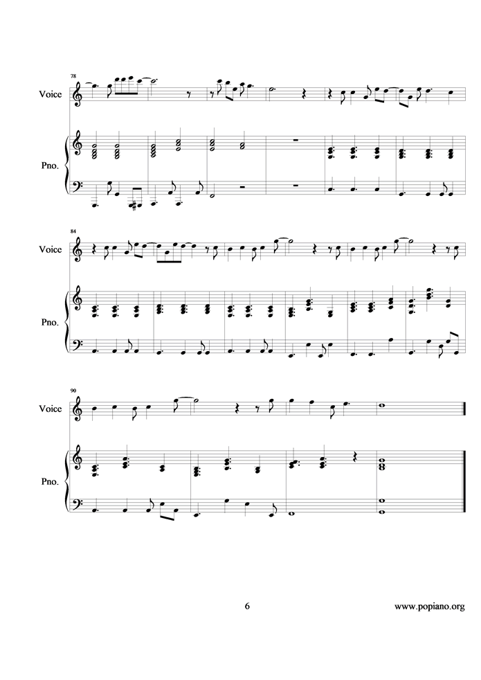 彩虹钢琴曲谱（图6）