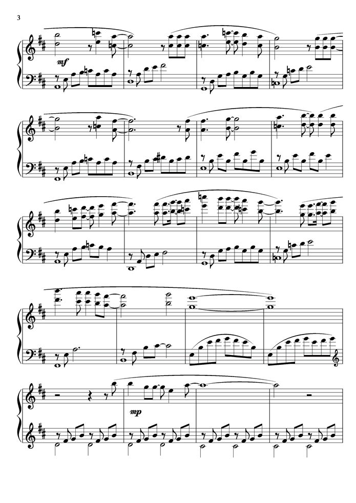 dream of the forgotten child钢琴曲谱（图3）