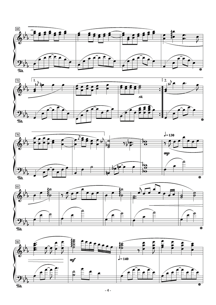 不可思议钢琴曲谱（图4）