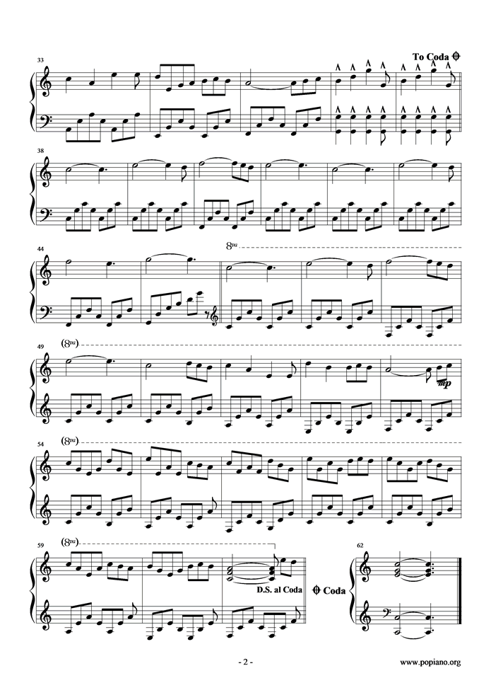 Santorini钢琴曲谱（图2）