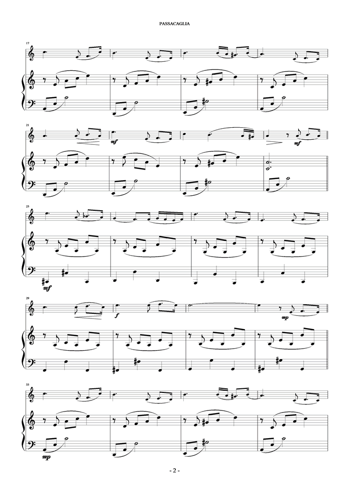 Passacaglia钢琴曲谱（图2）