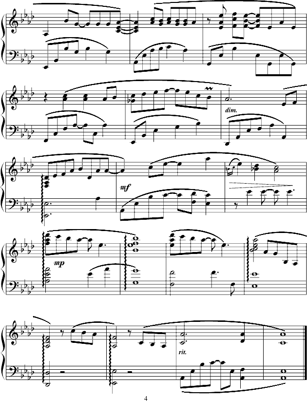 first love钢琴曲谱（图4）
