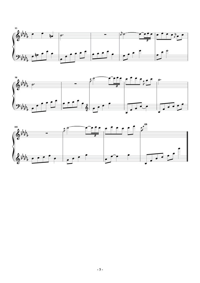 冬日回忆钢琴曲谱（图5）