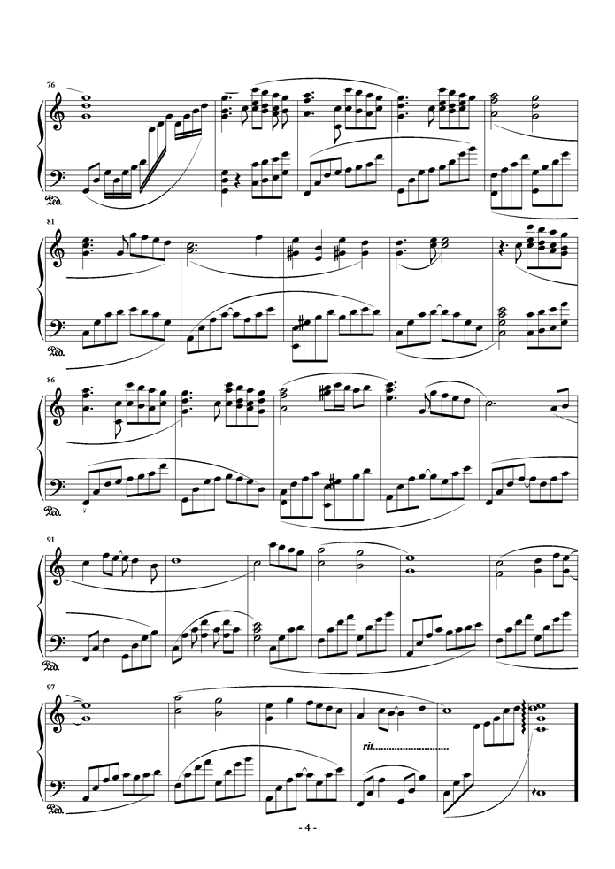jewel song钢琴曲谱（图4）