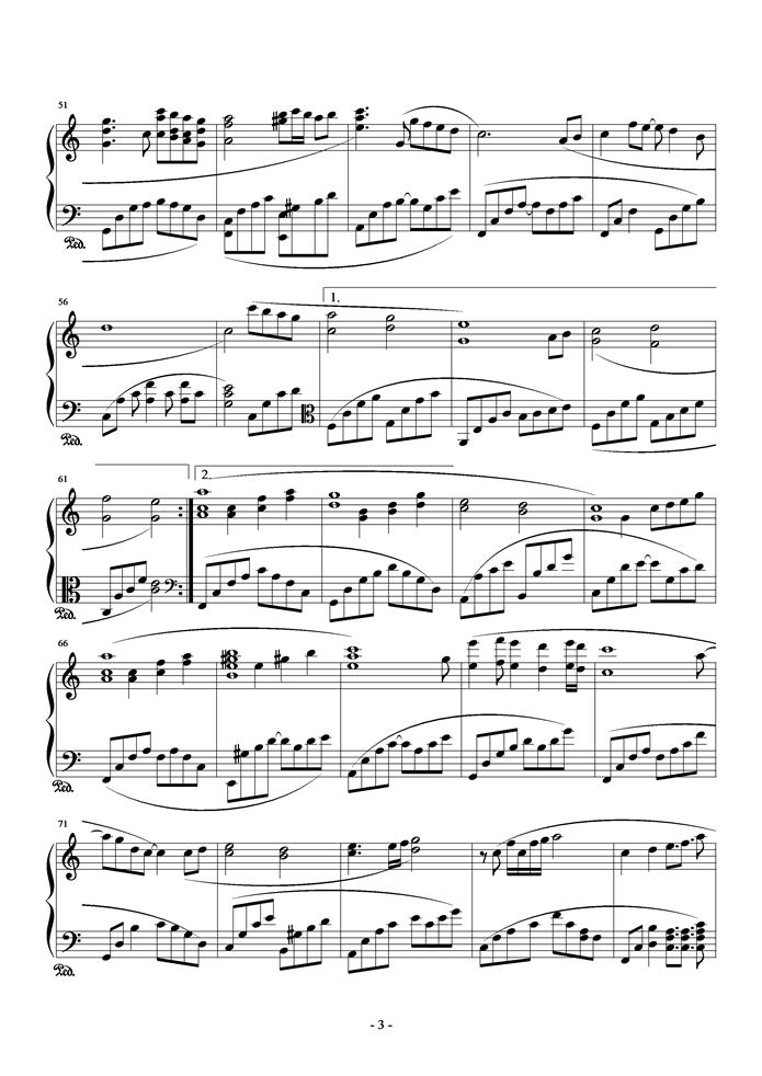 jewel song钢琴曲谱（图3）