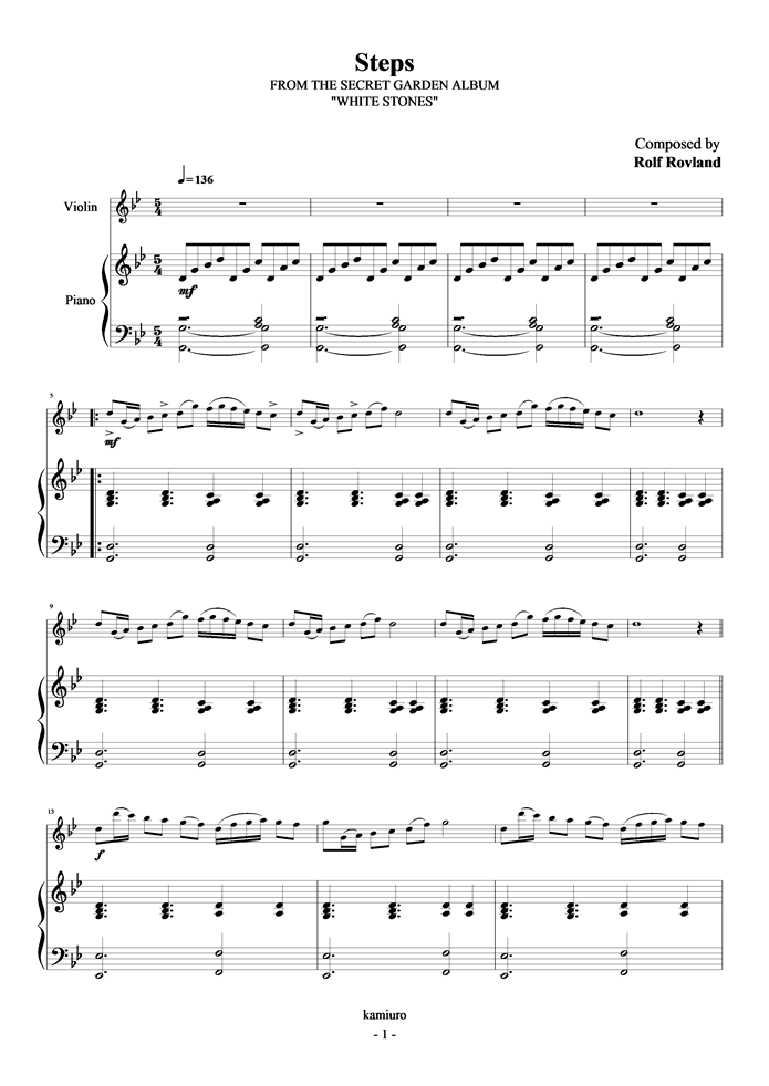 Steps钢琴曲谱（图1）