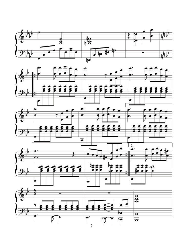 Two of Us钢琴曲谱（图5）