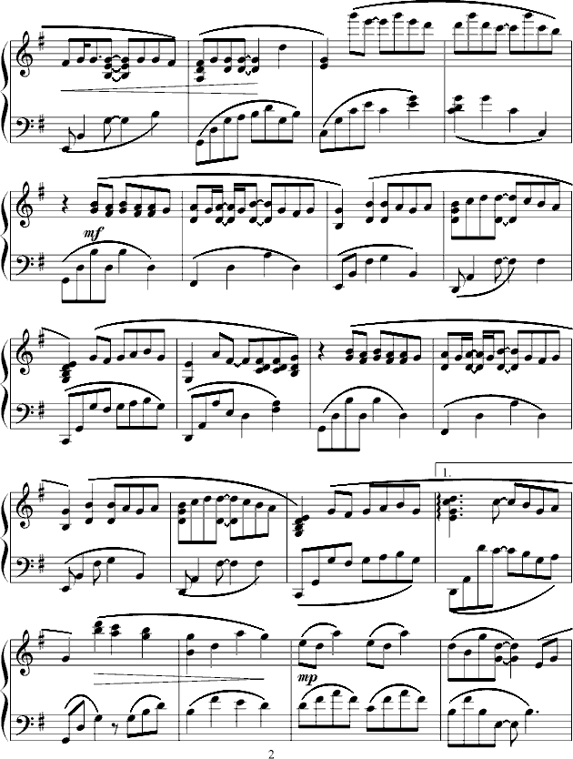 first love钢琴曲谱（图2）