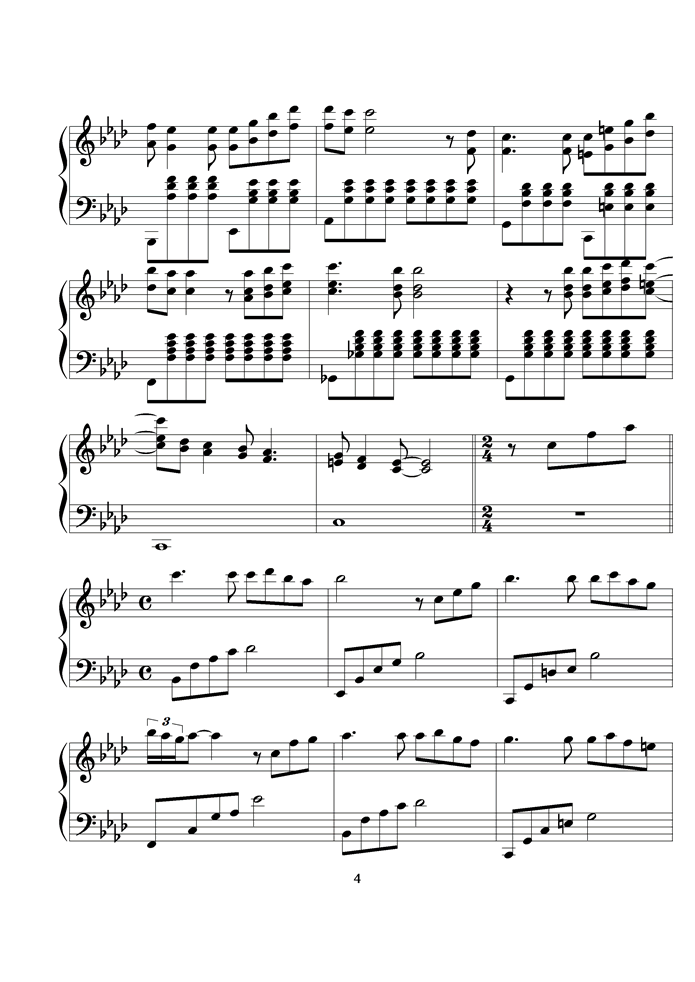 Two of Us钢琴曲谱（图4）