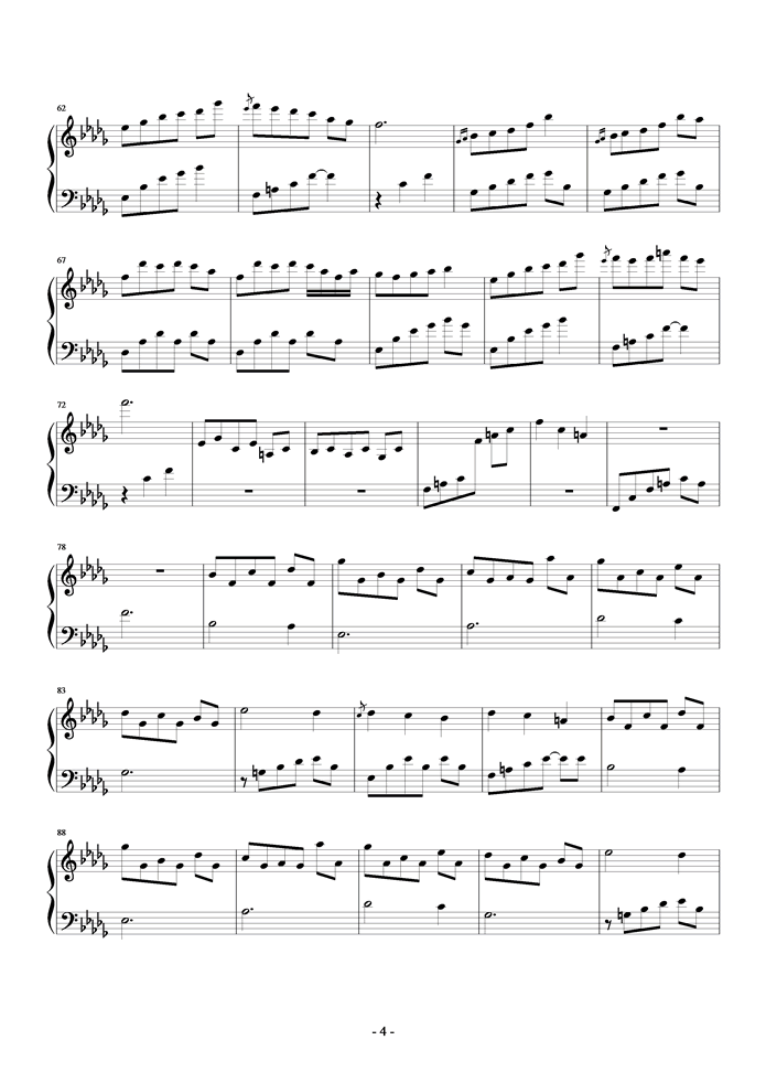 冬日回忆钢琴曲谱（图4）