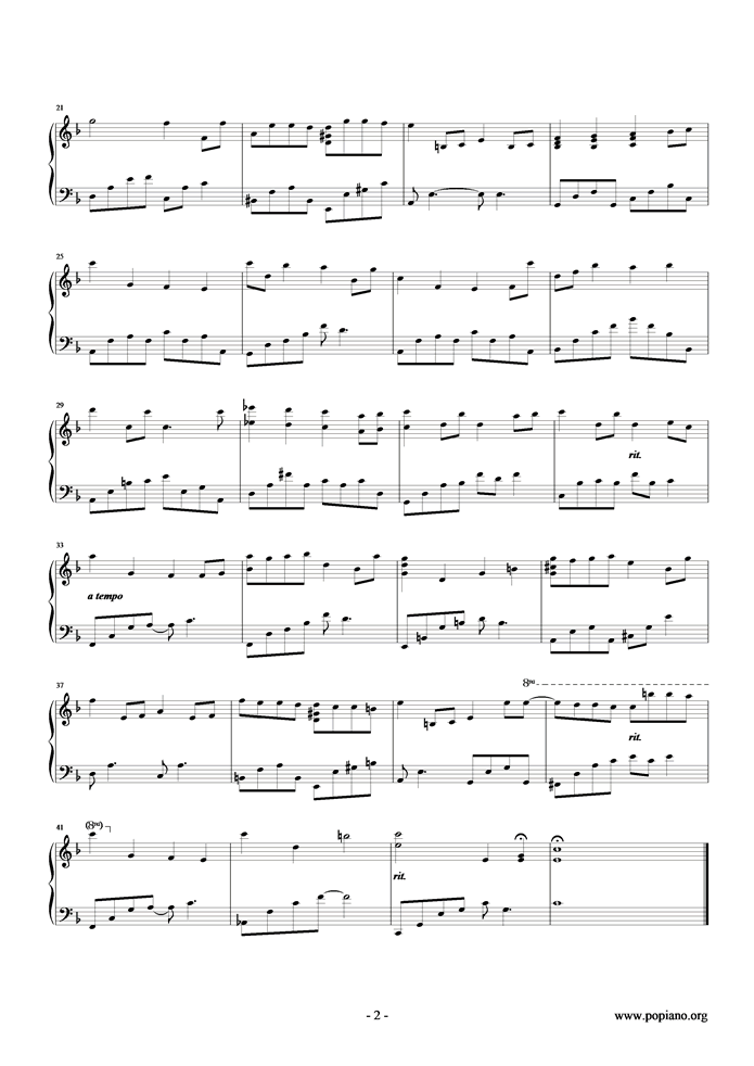 Mika`s Song钢琴曲谱（图2）