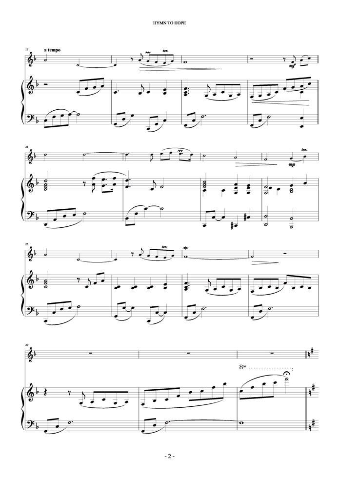 Hymn To Hope钢琴曲谱（图2）