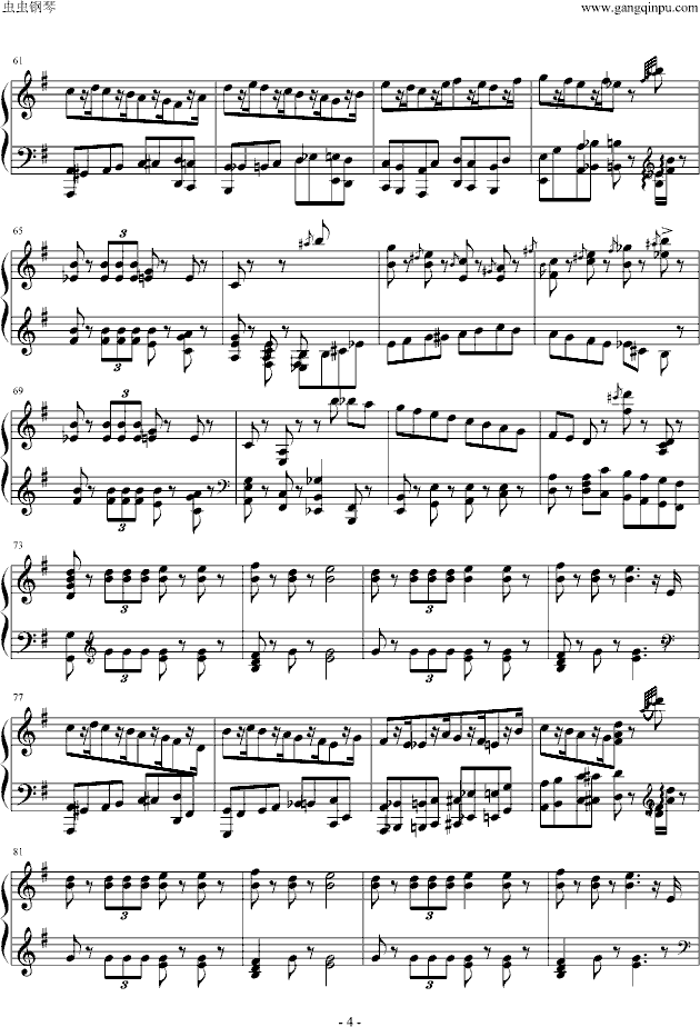 胡桃夹子进行曲钢琴曲谱（图4）