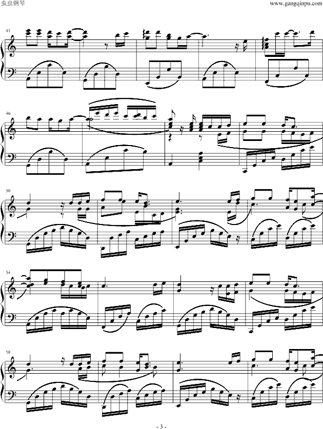 一千个伤心的理由钢琴曲谱（图3）