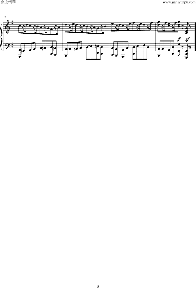 胡桃夹子进行曲钢琴曲谱（图5）