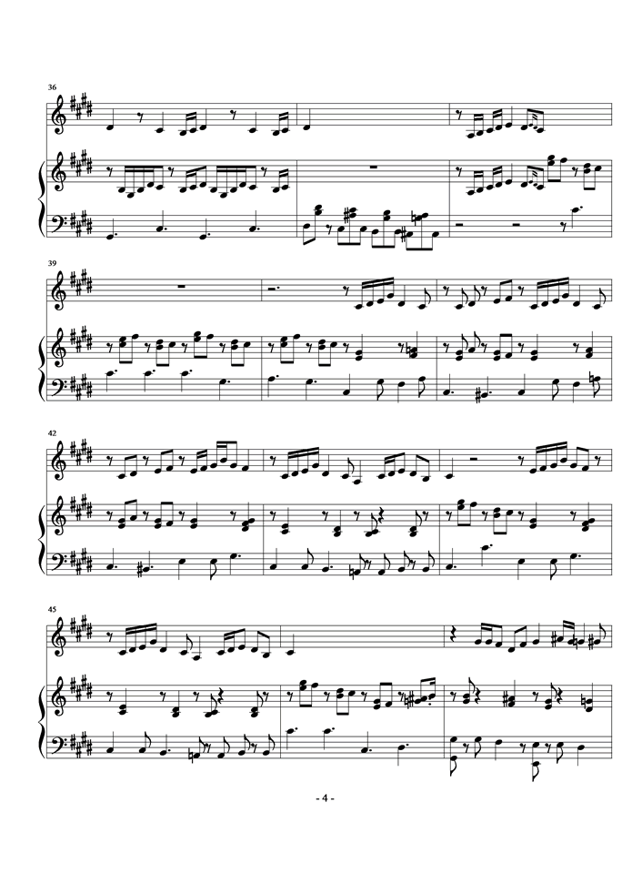 Hijo de la luna钢琴曲谱（图4）