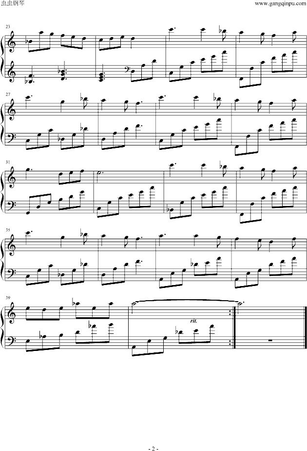Loss of me 最终幻想9OST钢琴曲谱（图2）