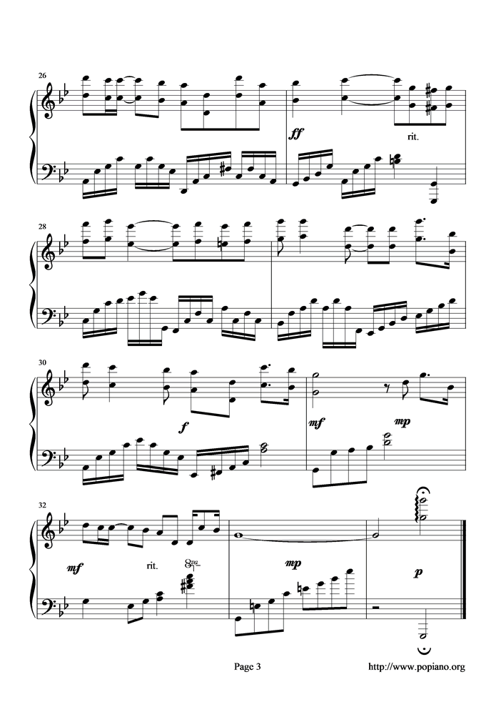 是否爱过我钢琴曲谱（图3）