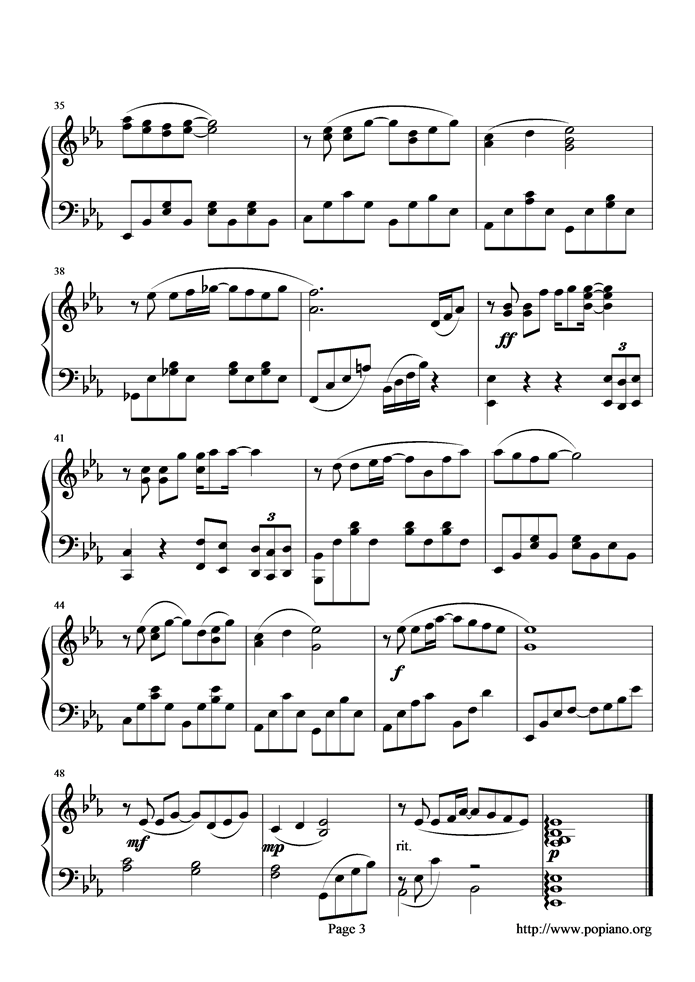 为爱说抱歉钢琴曲谱（图3）