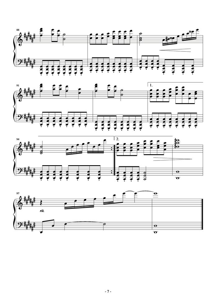 汤潮-狼爱上羊(演奏版)钢琴曲谱（图7）