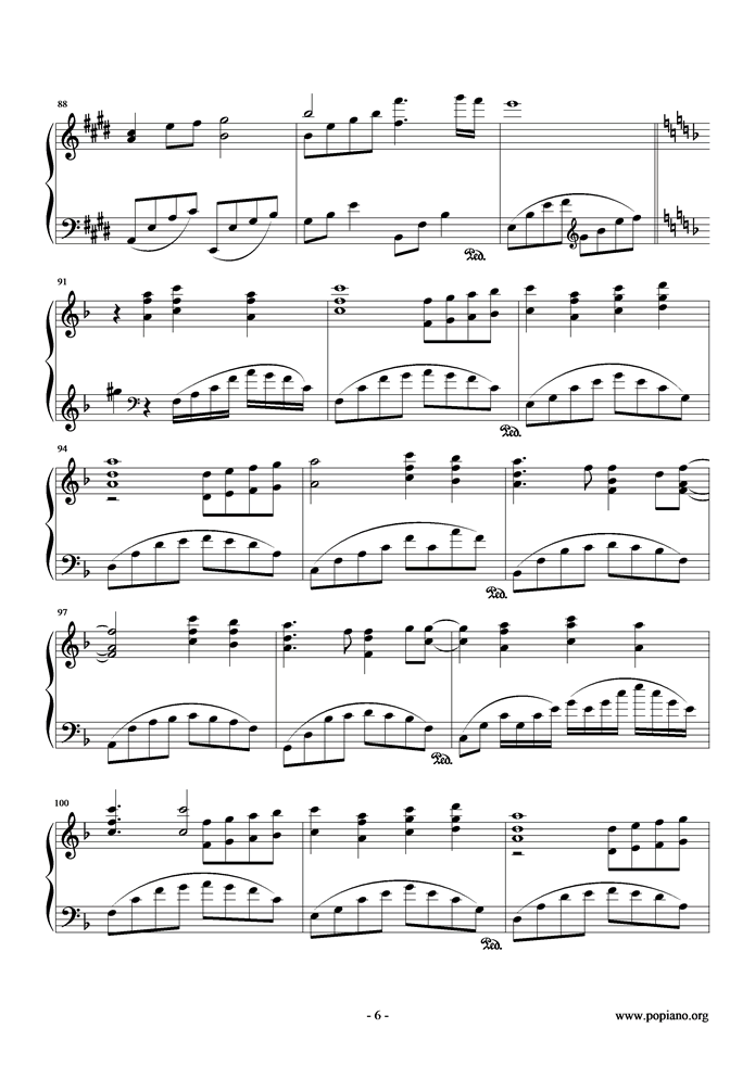 永远的朋友钢琴曲谱（图6）