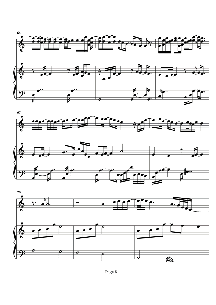 习惯钢琴曲谱（图8）