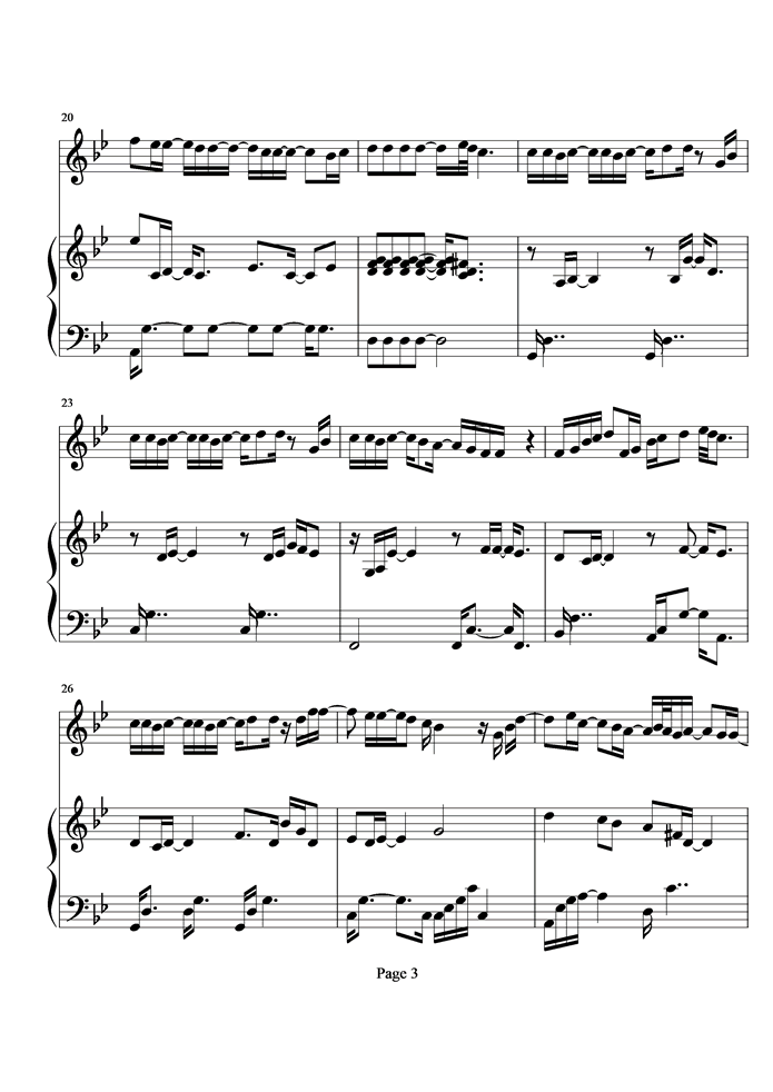 习惯钢琴曲谱（图3）