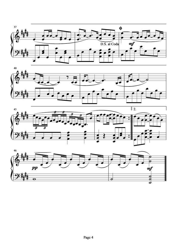 一击即中钢琴曲谱（图4）