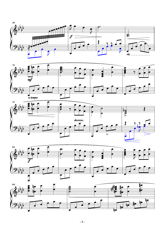 人魚第一章钢琴曲谱（图5）
