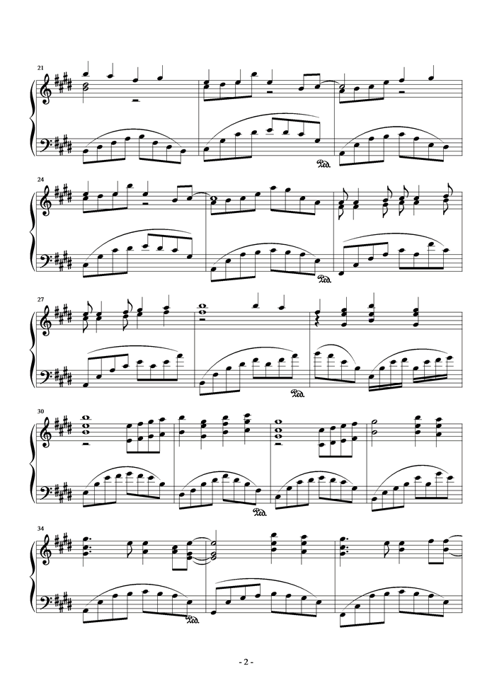 永远的朋友钢琴曲谱（图2）