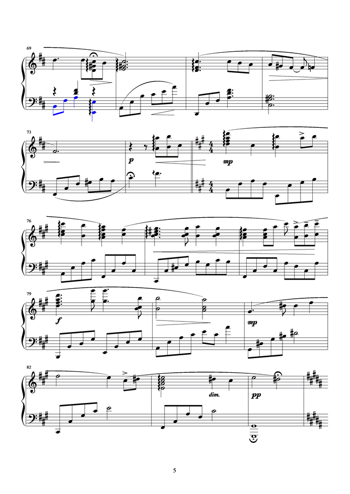 人魚第三章钢琴曲谱（图5）