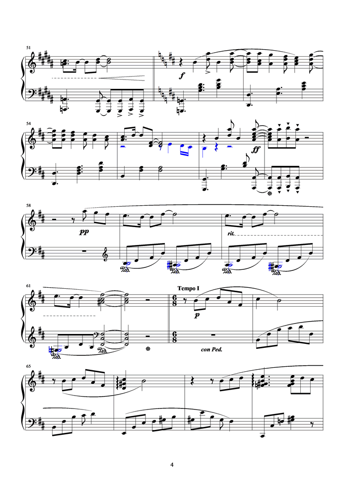 人魚第三章钢琴曲谱（图4）