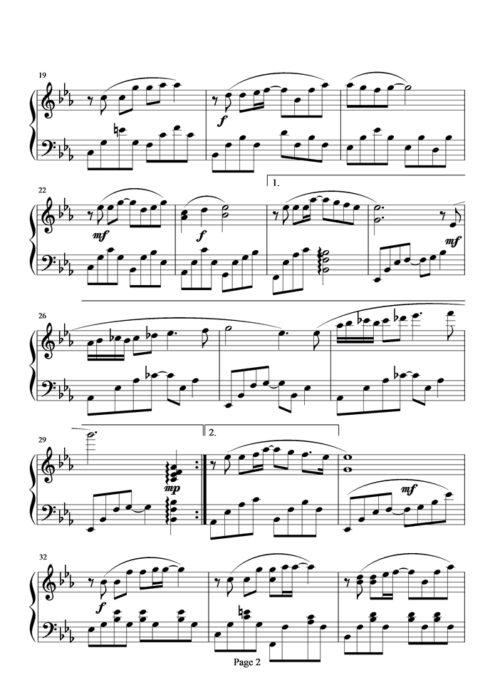 为爱说抱歉钢琴曲谱（图2）