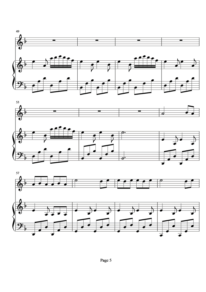 优先订座钢琴曲谱（图5）
