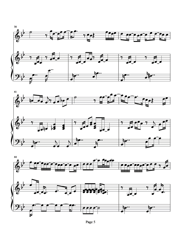 习惯钢琴曲谱（图5）
