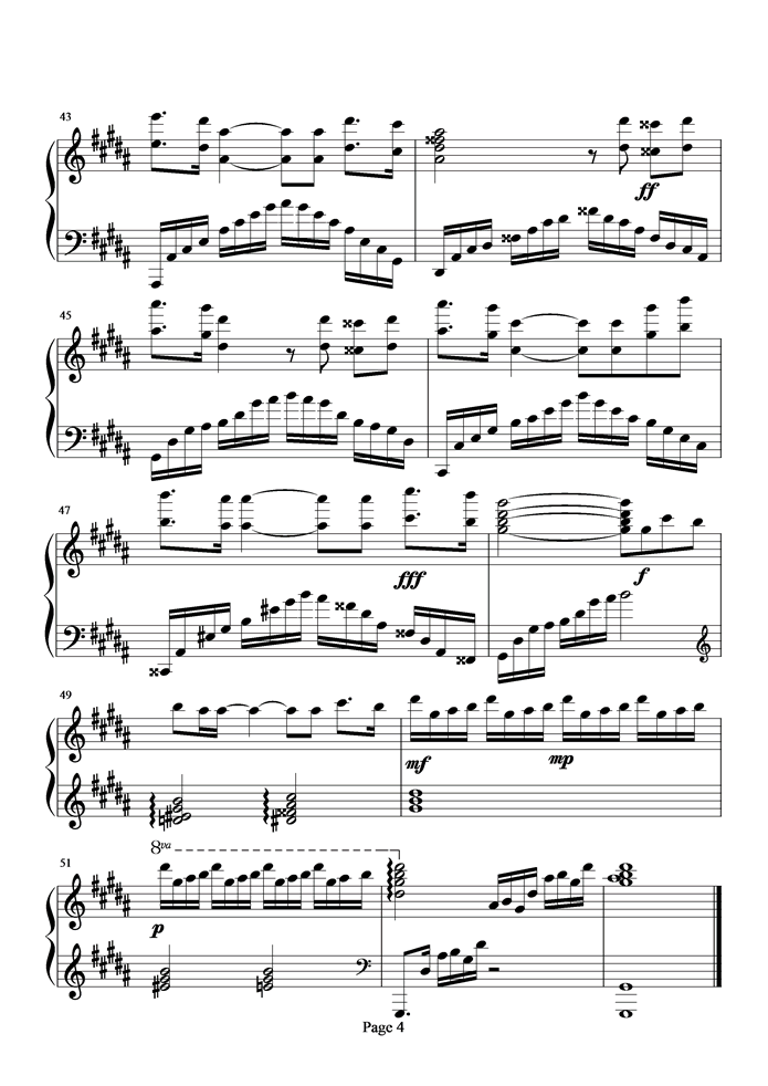 让梦冬眠钢琴曲谱（图4）