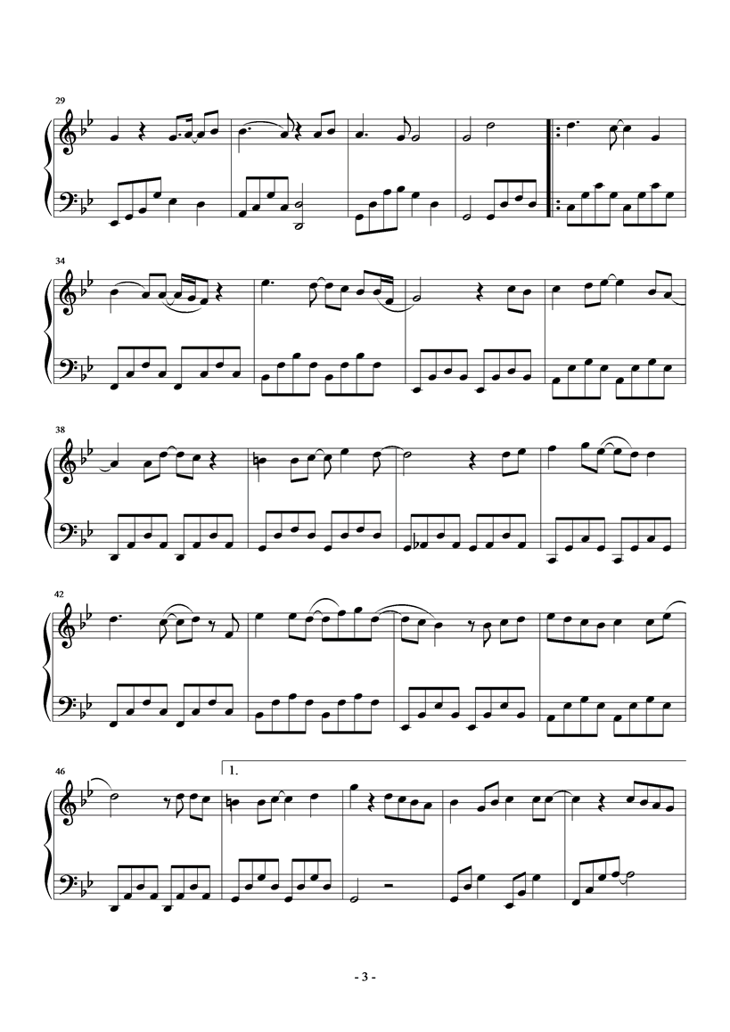为爱说分手钢琴曲谱（图3）