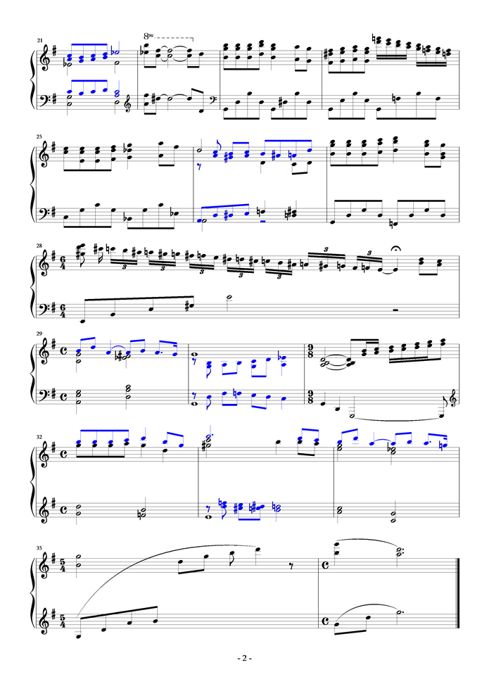 夢的星空钢琴曲谱（图2）