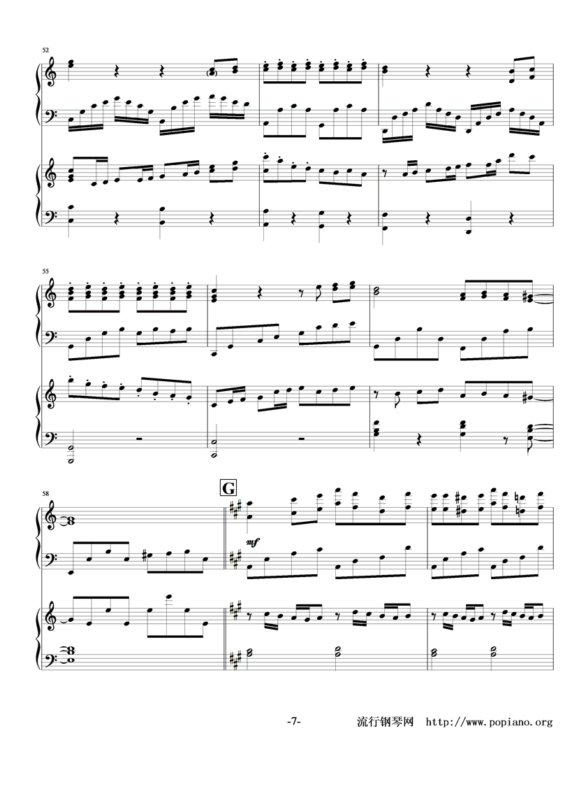 佳节钢琴曲谱（图7）