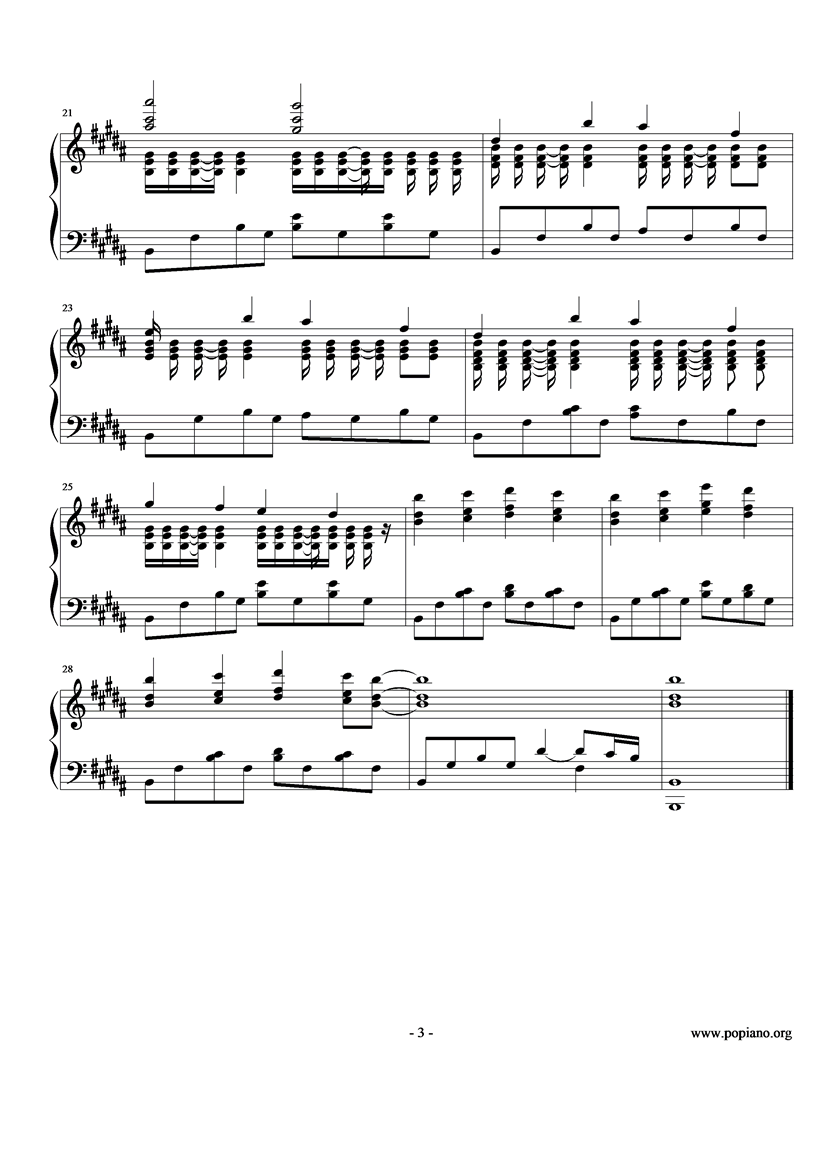 once钢琴曲谱（图3）