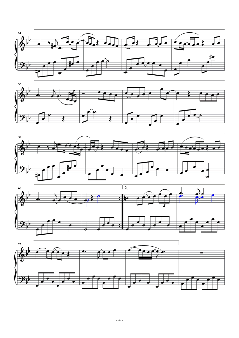为爱说分手钢琴曲谱（图4）